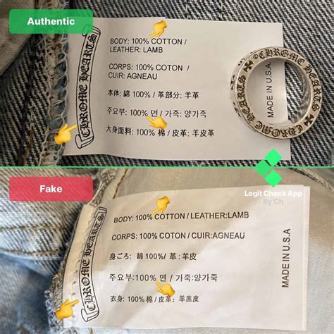 chrome hearts washing tag